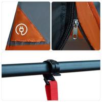 Tent met dak Anders Grijs en Oranje en Zwart - thumbnail