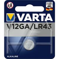 Varta Knoopcel LR43 1.5 V 1 stuk(s) 120 mAh Alkaline ALKALINE Spec. V12GA/LR43 Bli1 - thumbnail