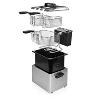 Princess 185000 Friteuse met koudezone 5 l 3270 W Zwart, Zilver (mat) - thumbnail
