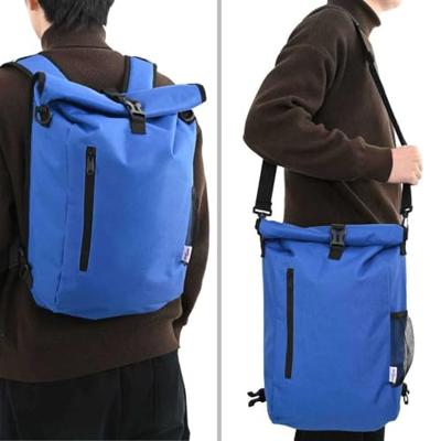 VidaXL Fietstas blauw 31 x 13 x 58 cm polyester