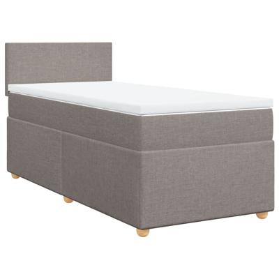 Boxspring met matras stof taupe 80x200 cm
