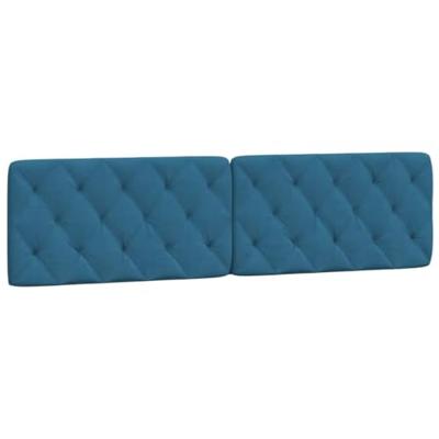 Bed met matras fluweel blauw 200x200 cm