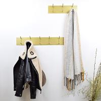 Urban Interiors Kapstok 'Factory' Met 6 haken, kleur Goud - thumbnail