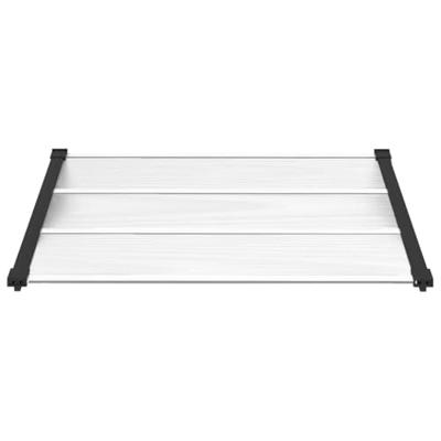 VidaXL Deurluifel 122x90 cm polycarbonaat zwart en transparant VidaXL Deurluifel 122x90 cm polycarbonaat zwart en transparant