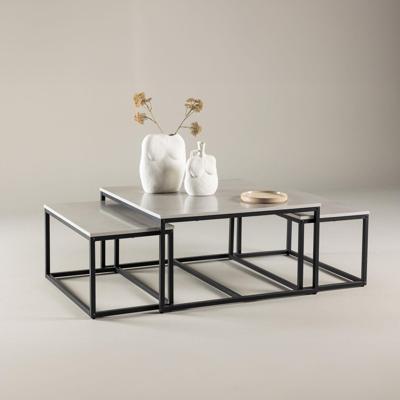 Nohr Salontafel 'Dacey' Betonlook, Set van 3 stuks