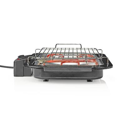 Nedis BBQE110BK Elektrische Barbecue Rechthoekig 38 X 22 Cm 2000 W