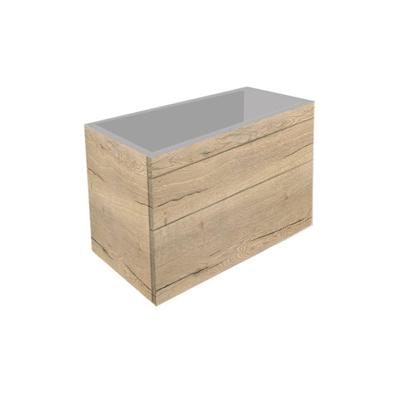 Best Design Badkamermeubel Beauty 2 Laden Greeploos 78 cm Eiken Zonder Wastafel