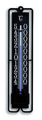 Buitenthermometer kunststof Novelli zwart 19.5 cm
