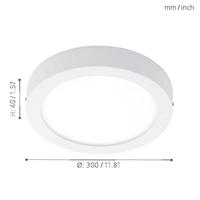 Eglo OpbouwlampFueva-C Round 30cm wit - 96671 - thumbnail
