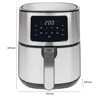 Profi Cook PC-FR 1239 H Airfryer 5.5 l RVS, Zwart