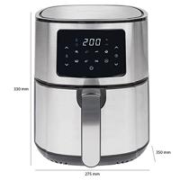 Profi Cook PC-FR 1239 H Airfryer 5.5 l RVS, Zwart - thumbnail