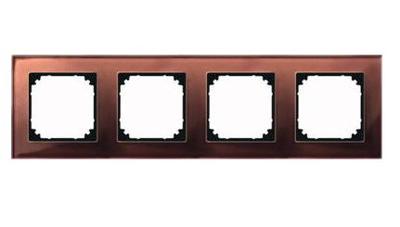 Merten 489415 Afdekking Frame 4-voudig System M, M-Plan Bruin 1 stuk(s)