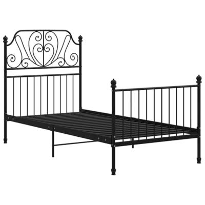 Bedframe metaal zwart 90x200 cm