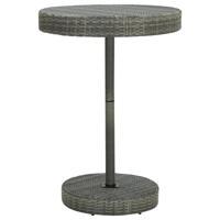 Tuintafel 75,5x106 cm poly rattan grijs - thumbnail