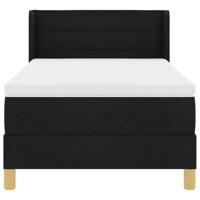 Boxspring bed met matras Zwart en Wit 90 x 200 cm Stof - thumbnail