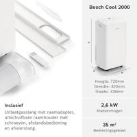 Bosch Cool 2000 Monoblock airco Energielabel: A (A+++ - D) 2.6 kW 88 m³ Wit - thumbnail