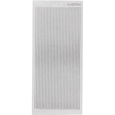 Creativ Company Stickers, randen, vel 10x23 cm, zilver, 1 vel