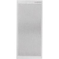 Creativ Company Stickers, randen, vel 10x23 cm, zilver, 1 vel - thumbnail