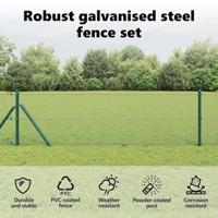 VidaXL Afrasteringspaal groen 25 x 0,6 m (16 x 16 mm gaas) - thumbnail