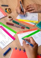 Rollerpen uni-ball eye eco 150e f rood | 12 stuks - thumbnail