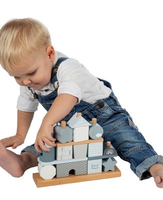 Label Label Stapelhuis blauw