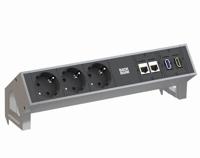 Bachmann 902.502 Stekkerdoos 3-voudig Zwart, Aluminium Wieland stekker 1 stuk(s) - thumbnail