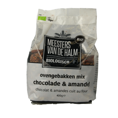 Ovengebakken mix chocolade en amandel bio 400 Gram