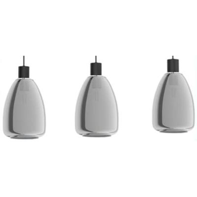 Eglo Glazen hanglampChelvey 3-lichts zwart met smoke glas - 32166