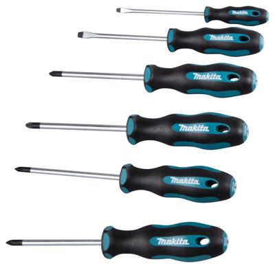 Makita E-10528 Schroevendraaierset 6-delig SL4 / SL5,5 / PH1 / PH2 / PZ1 / PZ2 Makita E-10528 Schroevendraaierset 6-delig SL4 / SL5,5 / PH1 / PH2 / PZ1 / PZ2