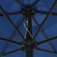 Parasol met LED-verlichting en aluminium paal 270 cm azuurblauw - thumbnail