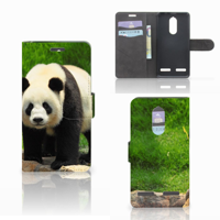 Lenovo K6 Telefoonhoesje met Pasjes Panda - thumbnail