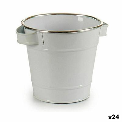 Grondlegger Ibergarden Wit Zilverkleurig Zink Kubus 19,5 x 14,5 x 16,5 cm (24 Stuks)