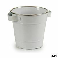 Kubus Wit Zilverkleurig Zink 19,5 x 14,5 x 16,5 cm (24 Stuks) - thumbnail