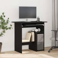 Bureau 80x45x74 cm spaanplaat zwart eikenkleurig - thumbnail