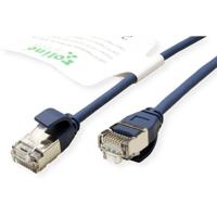 ROLINE GREEN F/UTP DataCenter Patchkabel Cat.6A (Class EA), LSOH, extra dun, blauw, 0,5 m - thumbnail