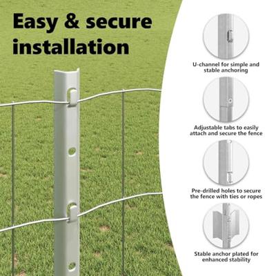 VidaXL Hek met paal zilver 1,4 x 10 m staal