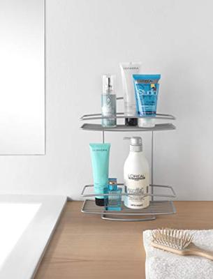 Metaltex doucherek 2 laags onda zilverkleurig