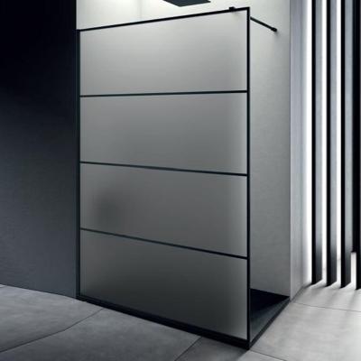 Inloopdouche Lacus Tremiti Wall 100x200 cm Mat Glas Stabilisatiestang Zwart Inloopdouche Lacus Tremiti Wall 100x200 cm Mat Glas Stabilisatiestang Zwart