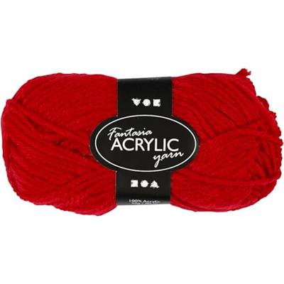 Creativ Company Acrylgaren, rood, 50gr, 80m