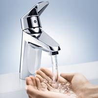 GROHE Eurodisc Cosmopolitan waterbesparende wastafelkraan met waste chroom 2338420E - thumbnail