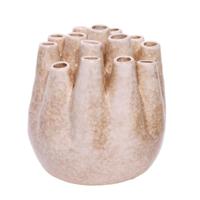 Tuitvaas Tulp keramiek 23cm Creme-bruin - thumbnail