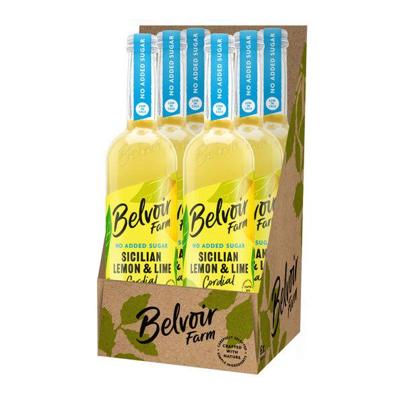 Belvoir no added sugar sicilian lemon & lime cordial (6x 500ml)
