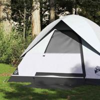 VidaXL Koepeltent 2-persoons waterdicht verduisterend stof wit - thumbnail