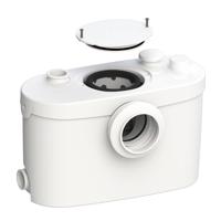 Sanibroyeur Sanipro fecalienvermaler Sanipro Silence voor WC, wastafel of fontein bidet en of douche 413x180x263mm inlaatzijde 1xDN100+3xDN40 wit - thumbnail