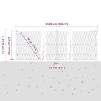 VidaXL Afrasteringspaal groen 25 x 0,6 m (25 mm gaas) staal en pvc - thumbnail