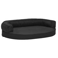 VidaXL Hondenbed ergonomisch linnen-look 75x53 cm zwart - thumbnail