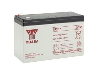 Yuasa NP7-12 Loodaccu 12 V 7 Ah Loodvlies (AGM) (b x h x d) 151 x 98 x 65 mm Kabelschoen 4.8 mm Onderhoudsvrij, VDS-certificering