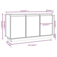 Dressoir 111x34x60 cm massief grenenhout - thumbnail