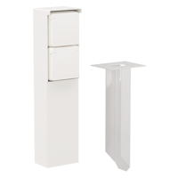 Niko Hydro Tuinpaal wit met twee stopcontacten en grondpin 701-36825 - thumbnail