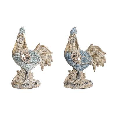 Decoratieve figuren DKD Home Decor 14,3 x 7,5 x 20 cm Blauw Turkoois Haan Decapé (2 Stuks) Decoratieve figuren DKD Home Decor 14,3 x 7,5 x 20 cm Blauw Turkoois Haan Decapé (2 Stuks)